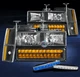 1988-1993 CHEVY/GMC C/K CRYSTAL HEADLIGHT BLACK +LED BUMPER+CORNER+BLUE DRL KIT