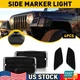 4PC Smoke Bumper Signal Fender Side Marker Lights For Jeep 1997-2006 Wrangler TJ