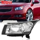 Chrome Headlight Headlamp For 2011-2015 Chevy Cruze Halogen Left Driver Side