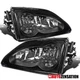 Fit 1994-1998 Ford Mustang SVT Cobra GT Black Headlights Head Lamps Left+Right