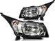 For 2011-2015 Chevy Cruze 4-Door Sedan Headlights Assembly Black Housing L+R