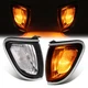 2PC Side Marker Corner Parking Lights Turn Signal Chrome For Toyota Tacoma 01-04