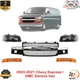 Front Grille Assembly + Headlight Kit For 2003-21 Chevy Express / GMC Savana Van