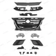 17PC For Mazda3 2014-2016 Front Chrome Grille Fog light Cover Bumper Bracket Kit