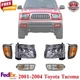 Headlights Assembly + Corner &Turn Signal Lights Kit For 2001-2004 Toyota Tacoma