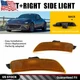 Front Bumper Side Marker Light Housing Amber Lens For 2016-2023 Mazda Miata MX-5
