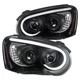 Black Fits 2004-2005 Subaru Impreza Rs Wrx Led Strip Projector Headlights Lamps