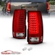 For 2007-2014 Chevy Suburban Tahoe Yukon Red LED C-Tube Tube Tail Lights Lamps
