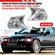 2PCS Clear Turn Signal Corner Light Lamp Lens For BMW 3 Series E46 2DR 1999-2001