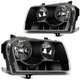 Headlights Assembly Fits 2005-2010 Chrysler 300 2.7L 3.5L Housing Pair Black