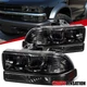 Fit 1998-2004 Chevy S10 Pickup Blazer Smoke Headlights+Bumper Turn Signal Lamps