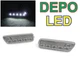 DEPO White LED Clear Bumper Side Marker Lights For 99-04 VW Jetta/Golf/GTi 4 IV