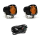 Baja Designs Pair S1 Factory Amber Wide Cornering LED Light w/Mounting Bracket