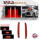 Red LED Sequential Signal Tail Brake Lights For 17-up Honda Civic Hatchback Si