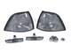 DEPO COMBO Smoke Corner + Side Marker Light + Chrome Bulbs For 97-99 BMW E36 2D
