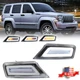 2X Clear Front Bumper Switchback LED Parking Signal Light For 08-12 Jeep Liberty