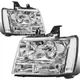 Set Chrome Housing Headlight For 07-13 Chevy Tahoe Suburban 1500 2500 Avalanche
