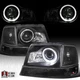 Black Fit 1998-2000 Ford Ranger LED Halo Projector Headlights+Corner Signal Lamp
