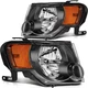 Fits 2008-2012 Ford  Escape Blcak Housing Headlights Assembly Replacement LH+RH