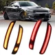 4PCS Dynamic Front Rear Fender LED Side Marker Light For 2015-2023 Dodge Charger