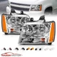 2007-14 Replacement Chrome Headlight Pair for Chevy Avalanche Subarban Tahoe