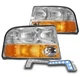 FOR 98-04 GMC SONOMA S15/01 JIMMY PICKUP HEADLIGHT LAMP CHROME +BLUE DRL LED KIT FOR 98-04 GMC SONOMA S15/01 JIMMY PICKUP HEADLIGHT LAMP CHROME +BLUE DRL LED KIT