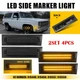 4X Smoke LED Side Marker Lights For Chevrolet GMC Suburban K10 K20 K30 1981-1991