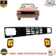 Front Black Grille & Park Light Left Right 3pc Fits 1984-1986 Toyota Pickup