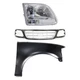 Grille Kit For 2001-2003 Ford F-150 PTM Cross Bar with RH Fender and Headlight