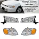 Fit 1998-2000 Toyota Corolla Combo Set Headlights & Corner Parking Lights LH&RH