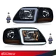 LED DRL Headlights & Corner Lights Black/Smoked Fit for F-150 Expedition 97-04