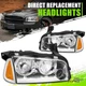 Factory Style Halogen Headlight for Dodge Charge 06-10 Chrome Housing Amber Side