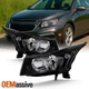For 2011-2015 Chevy Cruze Sedan [Halogen Type] Black Headlights Pair Left+Right