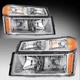 For 2004-2012 Chevy Colorado Gmc Canyon Chrome Headlights Headlamp Assembly Pair For 2004-2012 Chevy Colorado Gmc Canyon Chrome Headlights Headlamp Assembly Pair