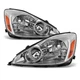 Toyota 04-05 Sienna Chrome Housing Replacement Headlights Pair Set CE LE XLE