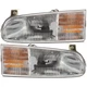 Driver and Passenger Side Headlights For 1995-1997 Ford Windstar Halogen w Bulbs