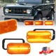 2X Sequential Amber LED Parking Signal Lights Lenses For 1966-1968 Ford Bronco