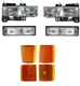 Headlights For 1995-1998 GMC Sierra Truck Turn Signals Reflectors