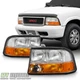 1998-2004 GMC Sonoma S-15 98-01 Jimmy Bravada w/Fog Lights Headlights Headlamps 1998-2004 GMC Sonoma S-15 98-01 Jimmy Bravada w/Fog Lights Headlights Headlamps