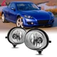For Mazda RX-8 2004-2007 Clear Pair Bumper Fog Lights Front Replacement Lamps 