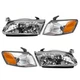 [Clear] For 1997-1999 Toyota Camry Headlights Headlamps + Corner Lights Set