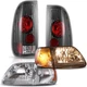 Headlights +Tail Lights Assembly 2 Pair For 1997-2003 Ford F150 Replacement Lamp
