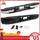 Chrome/Black Rear Step Bumper For 1999-2007 Chevy Silverado GMC Sierra 1500 2500