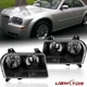 2PCS Halogen Headlights Black Head Lamps For 05-2010 Chrysler 300 Left + Right
