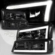 For 03-07 Chevy Silverado/02-06 Avalanche LED DRL Smoke Headlights+Bumper Lamps