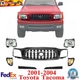 Front Grille Assembly Kit 7pcs For 2001-2004 Toyota Tacoma with Headlight Filler