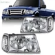For 2001-2011 Ford Ranger XL XLT Headlights Assembly Chrome Housing Left+Right