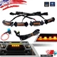 Smoked Front Grille Amber LED Lights For 2016-2019 Toyota Tacoma w/TRD Pro Grill