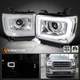Fits 2014-2015 GMC Sierra 1500 15-19 2500HD 3500HD LED Bar Projector Headlights