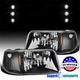 Fits 1993-1997 Ford 93-97 Ranger 2in1 Black Headlight Corner Signal Lamp LED Bar